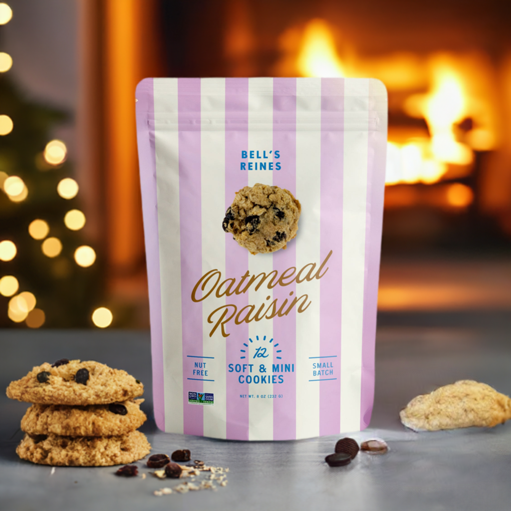 Bell's Reines Oatmeal Raisin Gourmet Mini Cookies, image size:1024x1024