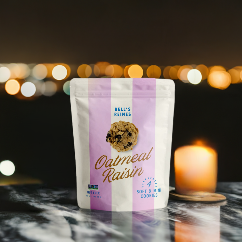 Oatmeal Raisin Soft Gourmet Mini Cookie Snack Packs - Bell’s Reines