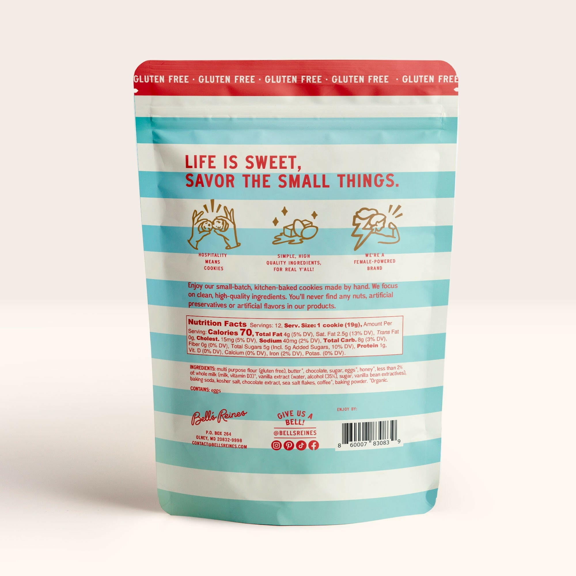 GLUTEN FREE CHOCOLATE CHIP - Bell’s Reines