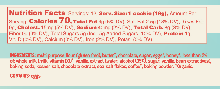 GLUTEN FREE CHOCOLATE CHIP - Bell’s Reines