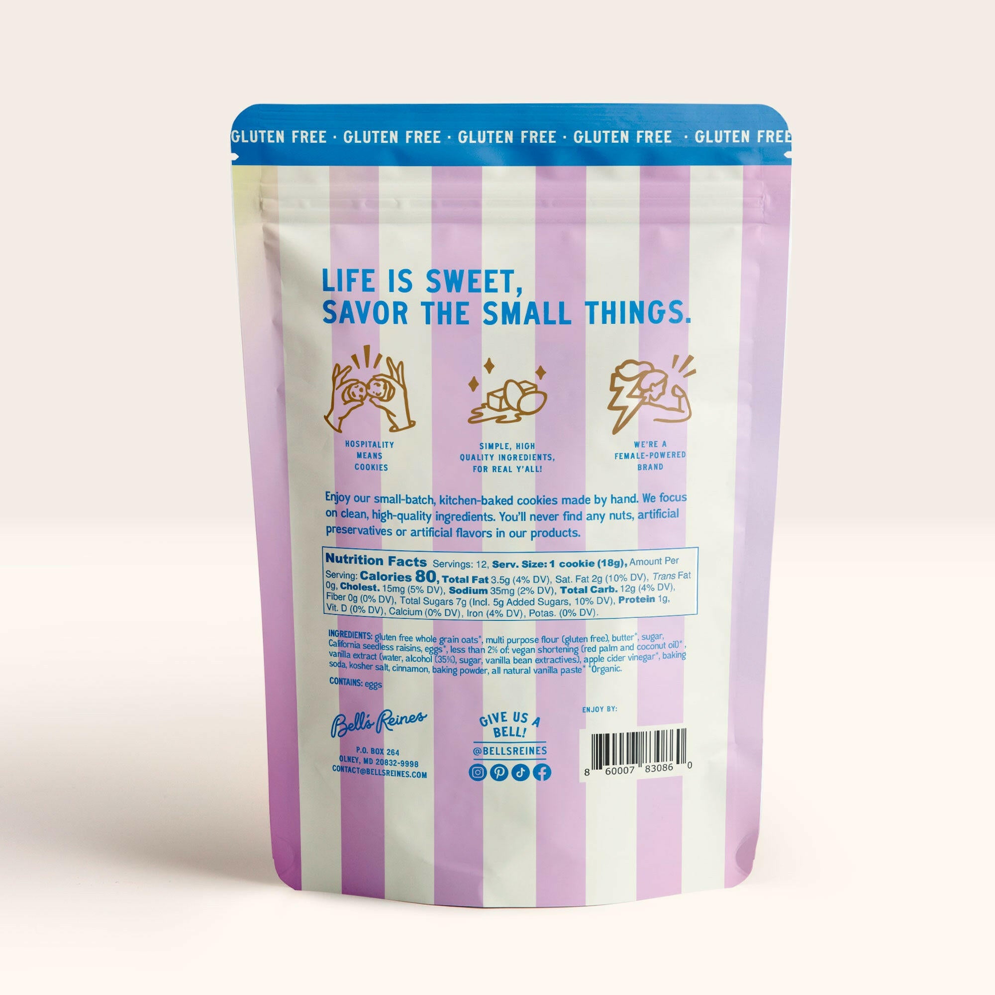 GLUTEN FREE OATMEAL RAISIN - Bell’s Reines